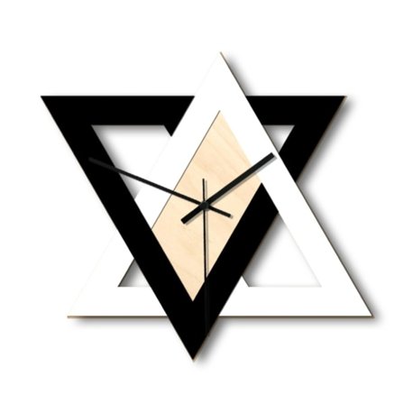 Personlig kreativ väggklocka retro tyst minimalistisk dekorativ klocka (svart och vit)