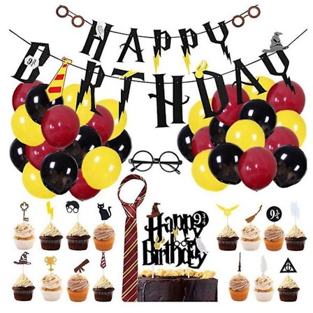 49pcs Children's Birthday Party Decoration, Harry Potter Theme Party Decoration