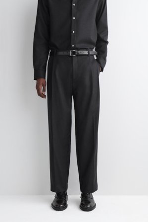 COS Pleated Wool Straight-Leg Trousers in Blue - Men