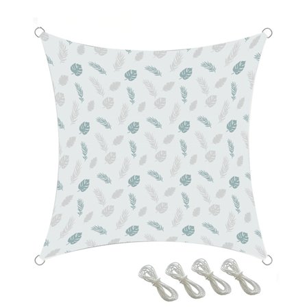 5x5m Trykktrykt Rektangulær Solseil Utendørs Anti-UV Hage Baldakin