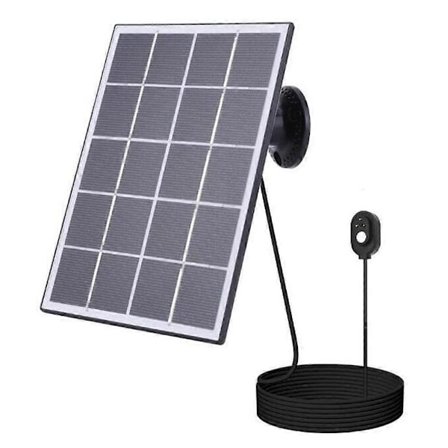 Solpanel til Arlo Pro 4/Ultra 2/Pro 3/Ultra/Pro 5S Sikkerhedskamera Soloplader - Sort