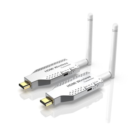 NÖRDIC Trådløs HDMI-forlænger 50m Sender/Modtager 4K HD 5G Wifi til Laptop til TV, PC, Monitor, Projektor