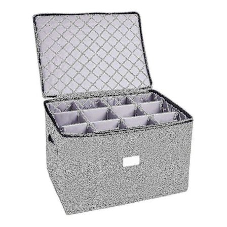 Vinglassoppbevaring for 12 vinglass eller sammenleggbar oppbevaringsboks for vin som også kan brukes til klær Shlm