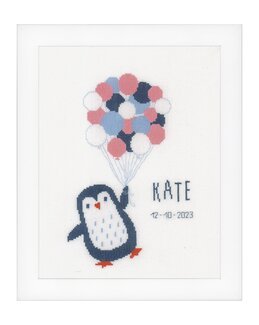 Stickpackung Bild Geburt/Taufe Pinguin