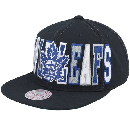 Mitchell & Ness - Toronto Maple Leafs Varsity Bust Black Snapback Snapback Black Cap - NHL @ Hatstore