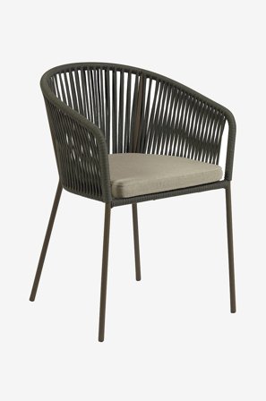 Kave Home - Käsinojalliset tuolit Yanet, 4/pakk. - Vihreä - Ruokapöydän tuolit - - Homeroom