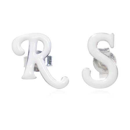Raf Simons Earrings with logo Grå, unisex Øreringe, Størrelse: ONE Size
