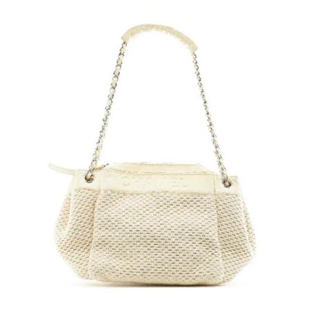 Chanel Vintage Pre-owned Shoulder Tas , Beige , Dames , Maat: ONE Size Vintage Tassen
