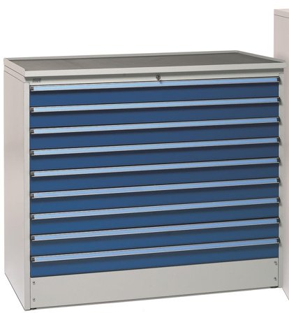 Treston 61507035 Underskap Type 130/110-35, skuffer (stk. x høyde mm): 1x150, 3x250, Garasjeinnredning & oppbevaring