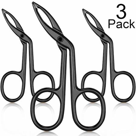 3-pack ögonbrynspincett, saxhandtagsformade ögonbryn