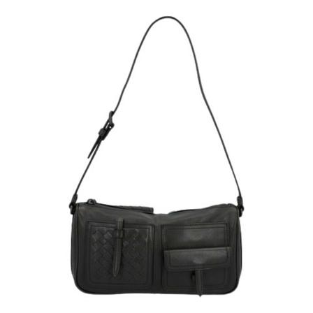 Bottega Veneta Vintage, Pre-downed shoulder bag Grijs, Dames, Maat:ONE Size,leer
