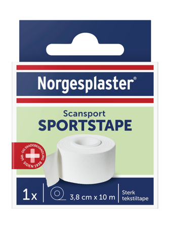 Norgesplaster Scansport Sportstape, 3.8 cm x 10 m, 1 stk.