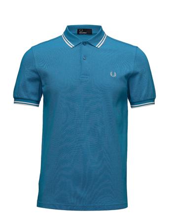 Twin Tipped Fp Shirt Polos Short-sleeved Blå Fred Perry