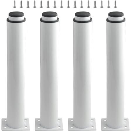 (25-42 cm, vit) Set med 4 starka och justerbara metallben för t.ex. WELLNGS