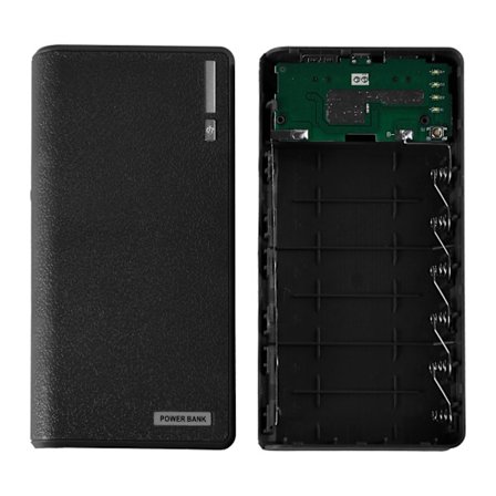 Dobbelt USB Power Bank 6x 18650 Ekstern Backup Batteriopladerboks til etui til telefon
