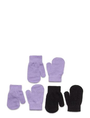 Nmfmagic Glitter Mittens4 3P Purple Name It
