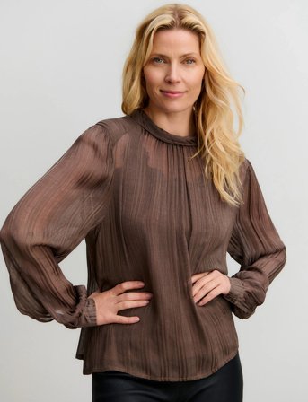 Rosemunde Rwgloria Ls Blouse - Brown - 36