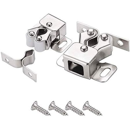 8 stk. dørlukkere, poleret sølvlukkere til døre, skabe