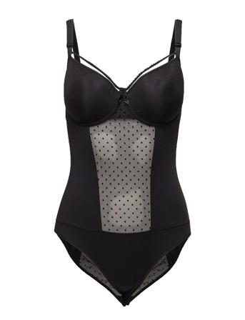 Md Peekaboo Plunge Balc. Body Black Body Alusmekko Musta Marlies Dekkers