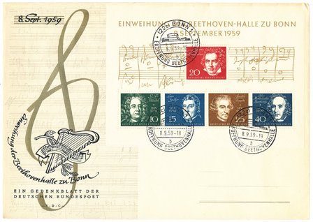 Tyskland 1959 - FDC m. MICHEL Blok 2