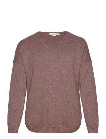Carmargareta Ls Pullover Knt Noos Pullover Brun ONLY Carmakoma*Betinget Tilbud