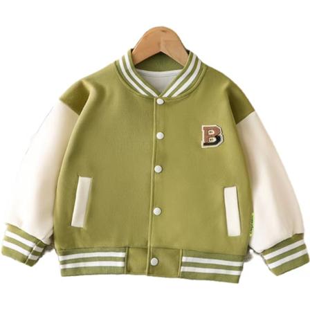 Baseballuniformer för barn, förtjockade casual , fashionabla cardigans för barn och sweatshirts green 140cm