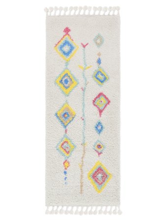 Nanna 80X200 Small White/Multicolor Runner Rug