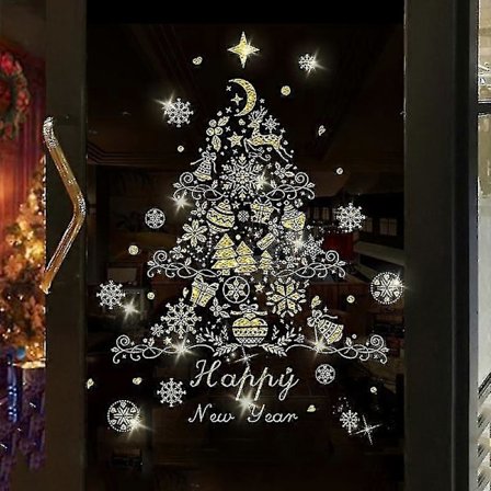 Juledekorasjonsklistremerker, Julevindusklistremerker, Juledekorasjonsvindusklistremerker, PVC Vin