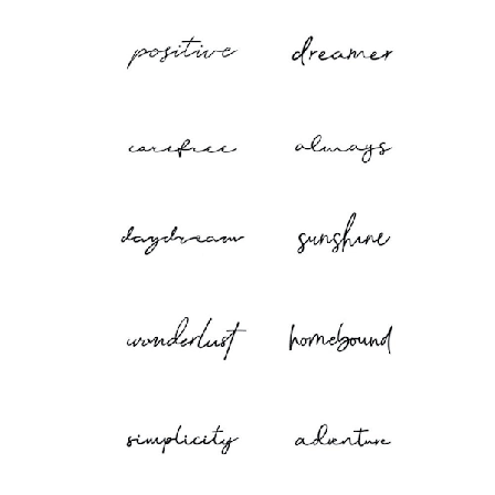 Mode Bokstav Tatuering Klistermärke Temporär Tatuering Klistermärke S1c0