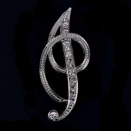 Crystal Rhinestone 26 bogstaver Damekrave Broche Pin Corsage B