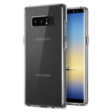 2ST Mobilskal Samsung Galaxy Note 8 Transparent svart kant