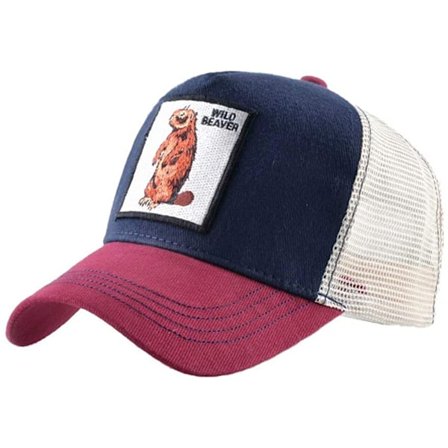 Unisex Animal Mesh Trucker Hat Snapback Broderad Patch Ba