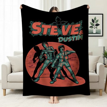 Stranger Things 5 Fleecefodrad Varm Filt, Stranger Things-tema Filt för Tupplurar, Flanellfilt, Specialtillverkad