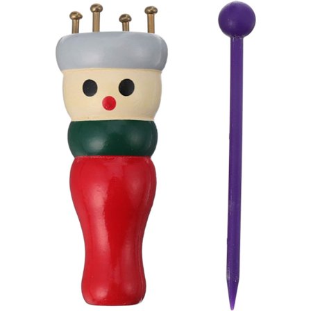 Træ fransk strikker garn strikke spole med nål DIY strik