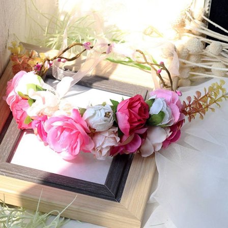 Kukkapanta Bohemian Flowers Wreath PINK