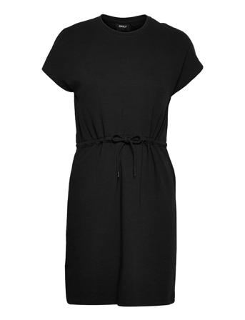 Onlsoft S/S String Dress Swt Black ONLY