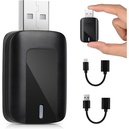 Android Auto ja Car-Play langaton adapteri, Plug & Play 5 GHz WiFi langaton Car-Play -dongle, helppo päivittää langallinen Car Play langattomaksi 