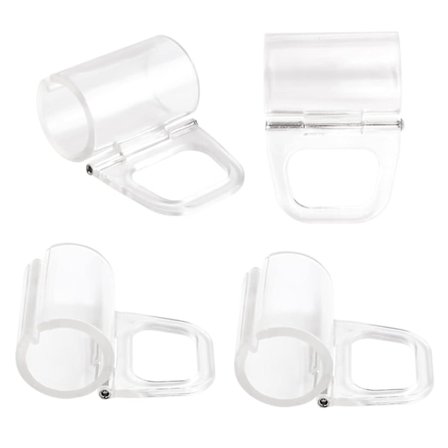 HK 4 st trådlösa rullgardiner persienner transparent handtag passar 20 mm stång för rullgardiner fönsterpersienner