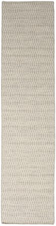 Kelim Long Stitch 80X340 Small Beige Plain (Single Colored) Runner Wool Rug