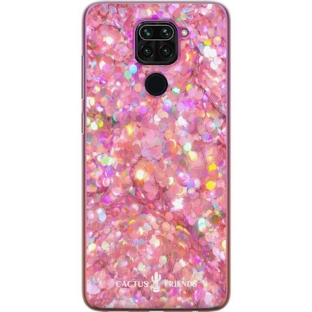 Yhteensopiva Puhelinkuori Xiaomi Xiaomi Redmi Note 9 Cactus and Friends – PinkGlitter