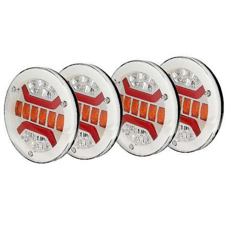 Lastvogns Trailer 43 LED Baglygte til Lastbil Lorry Van Baglygter Bremsestoplampe Blinklys Ind