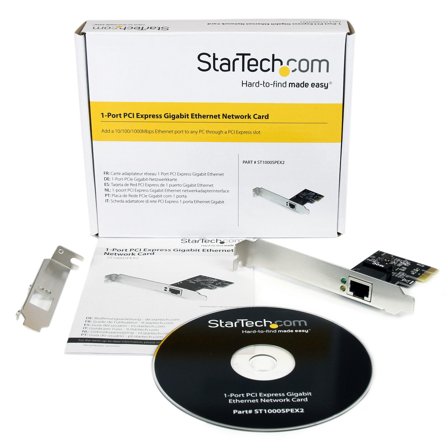 StarTech 1 Port PCI Express PCIe Gigabit Network Server Adapter NIC Card - Nettverksadapter - PCIe lav profil - Gigabit Ethernet