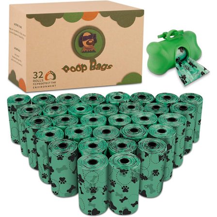 32 Rolls (640 Bags) Poop Bag for Dogs with 1 Free Dispenser,