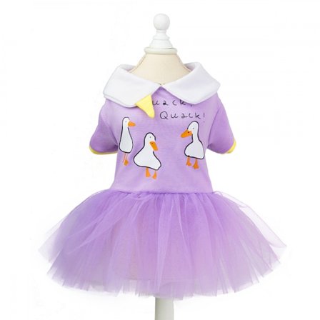 Katt Spets Balett Tutu Valp Prinsessa Klänning Anka Mönster Hund Vår/Sommar Klänning Söta Sommarklänning Kläder Husdjurskläder Mjuk Hundskjorta Jacka 