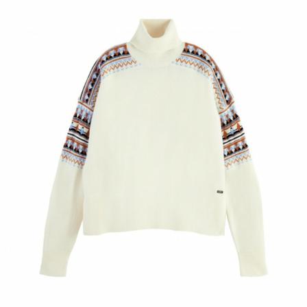 Scotch & Soda Strik Hvid, Dame Rullekraver