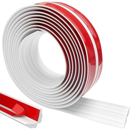 Hvite selvklebende dekorlister 3m x 4cm, fleksibel TPE dekorlist, selvklebende, taklister, selvklebende hjørnelister