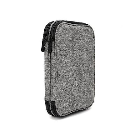 Knitting Needls Case uten kroker og tilbehør, glidelås oppbevaringsveske med nettlommer Fo