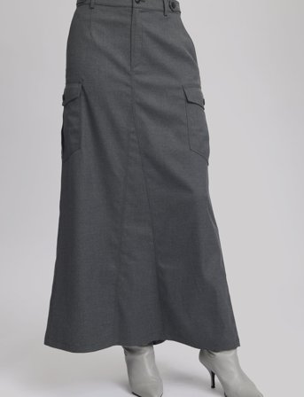 Gestuz Paulagz Melange Hw Long Skirt - Grey - 38