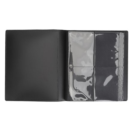 Kortalbummappe 4 lommer 20 sider Samleobjekt Svart stropp 160 kort Kapasitet Samlingsalbumholder