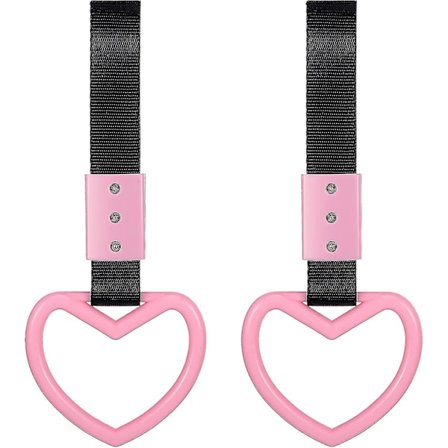 2 stk. Ringe Hjerteformet Bilhåndtagsstropper Drift Charm Bagagerumsadvarsel Ring Dekoration